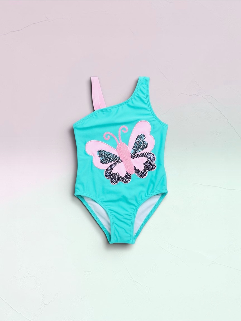 Flapdoodles Baby Girl’s Butterfly Appliqué One-Piece Swimsuit Size 2T